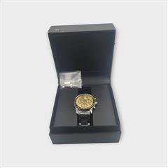 Movado Bold Verso MB 01.1.19.1769 Chronograph Watch 44mm Gold Dial